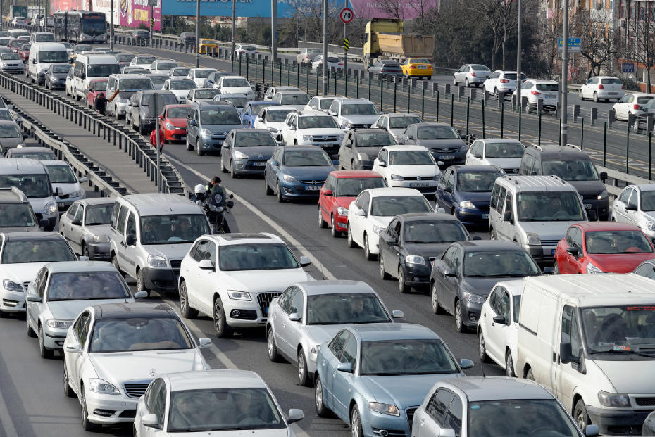 Traffic jam on rush hour Istanbul